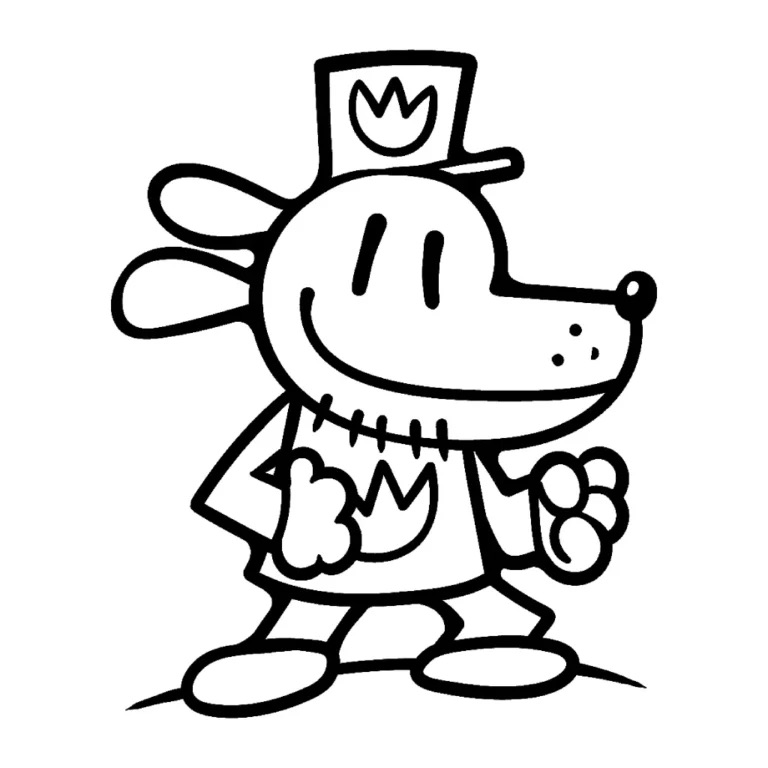 Desenho do Dog Man Simples para colorir