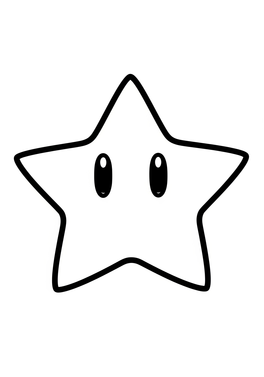 Desenho de Estrela do Super Mario