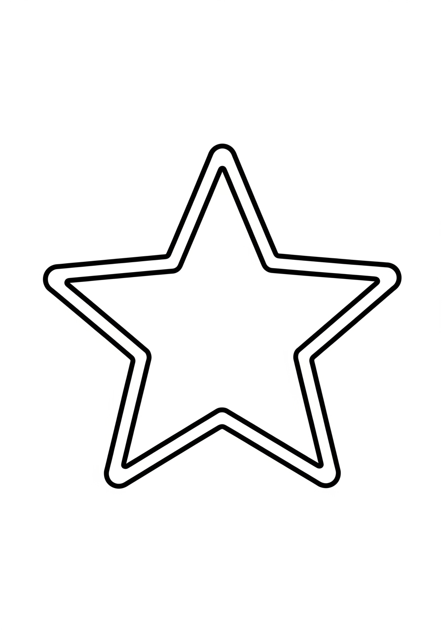 Desenho de Estrela simples para imprimir e colorir