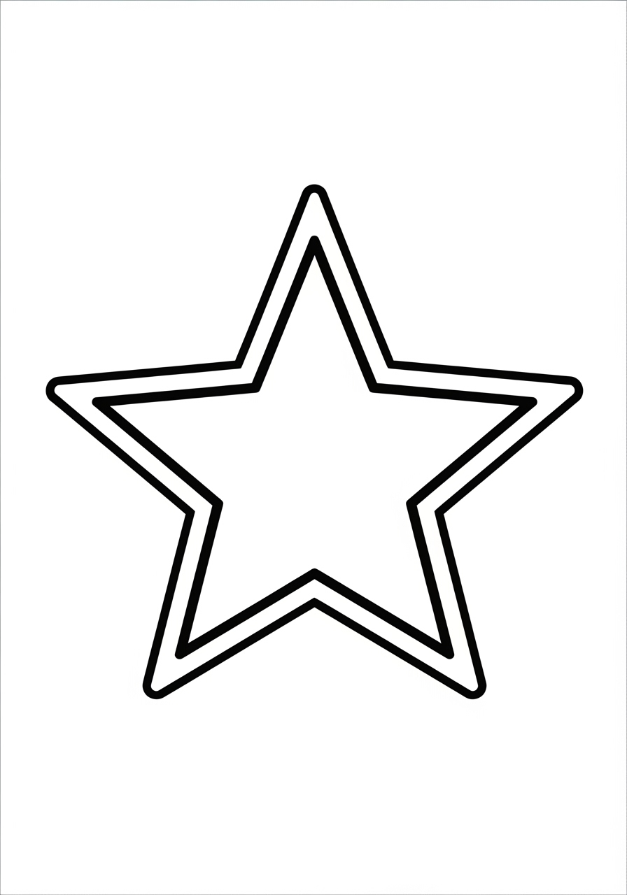 Desenho de Estrela de contorno para colorir
