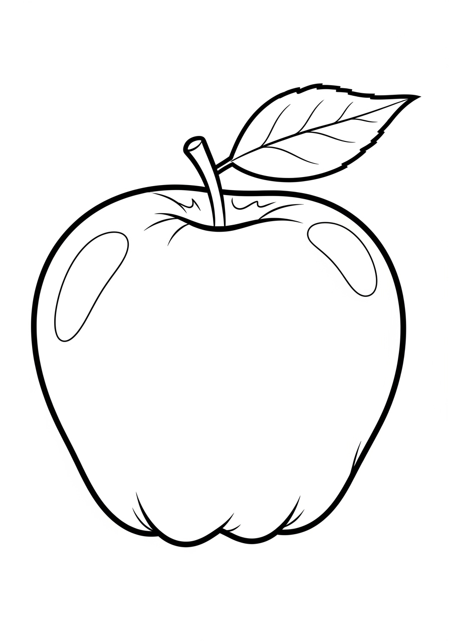 Desenho da Fruta Maçã para colorir
