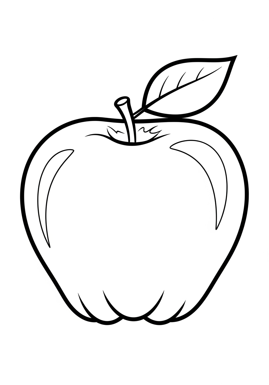 Desenho da Fruta Maçã para colorir