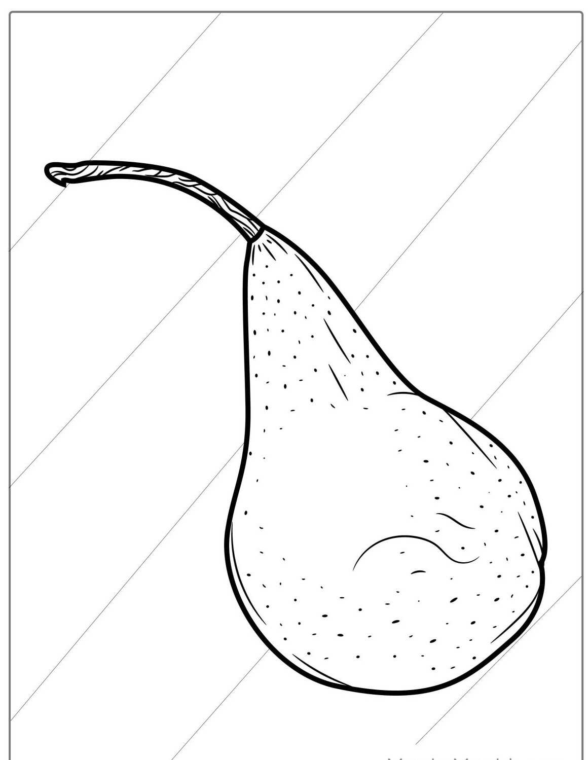 Desenho da Fruta Pera para colorir