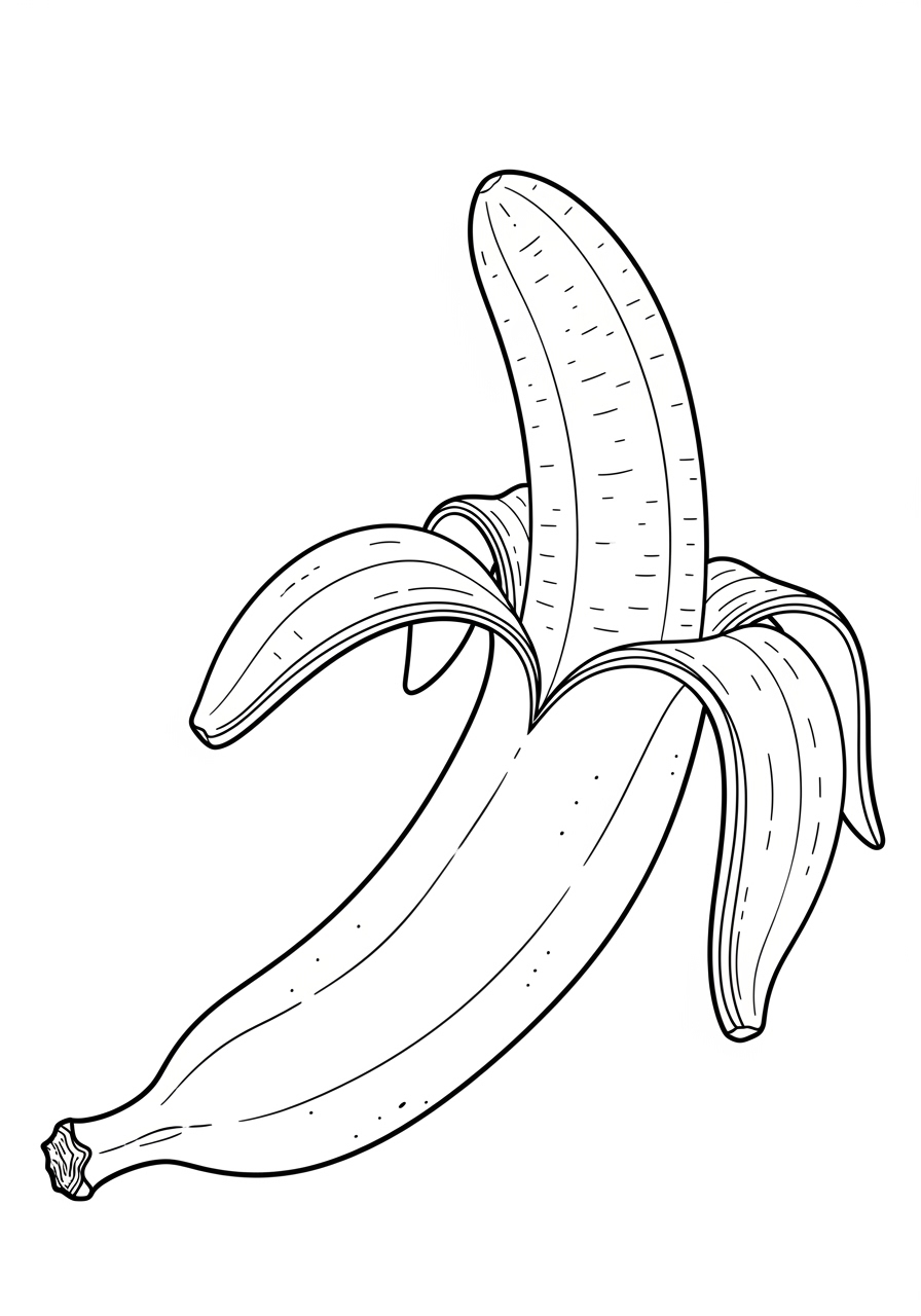 Desenho da Fruta Banana para colorir