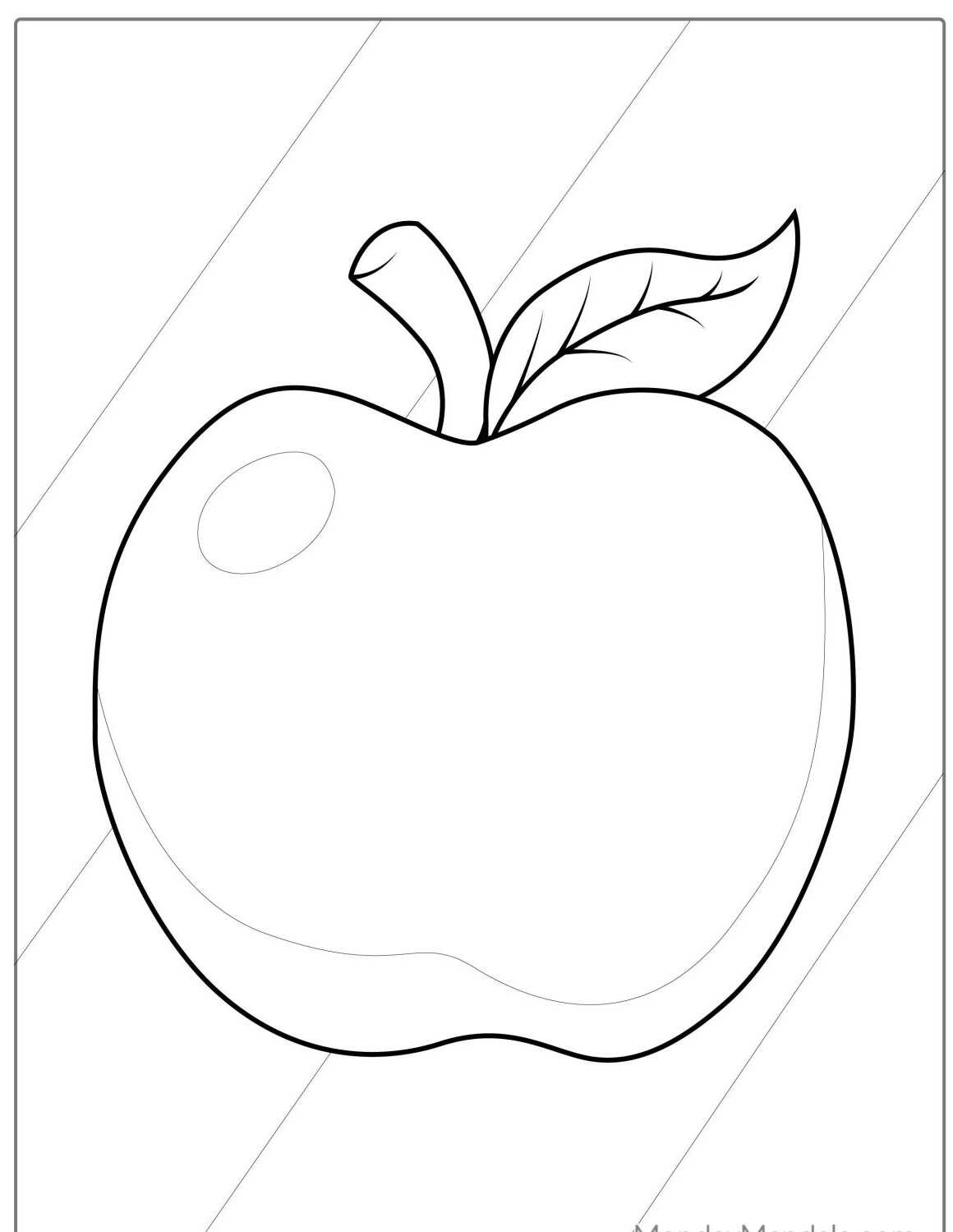 Desenho da Fruta Maçã para colorir