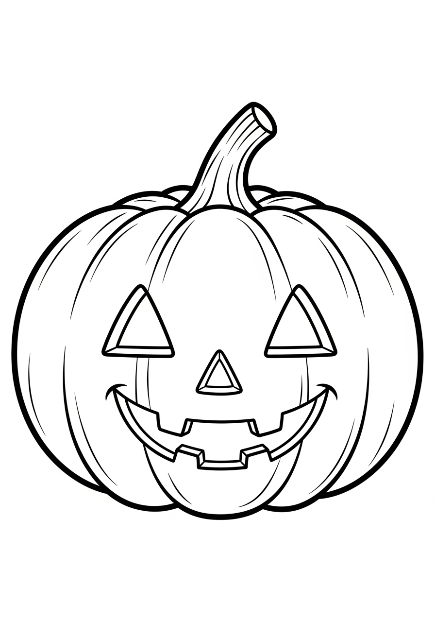 Desenho Halloween de abóbora para imprimir e colorir