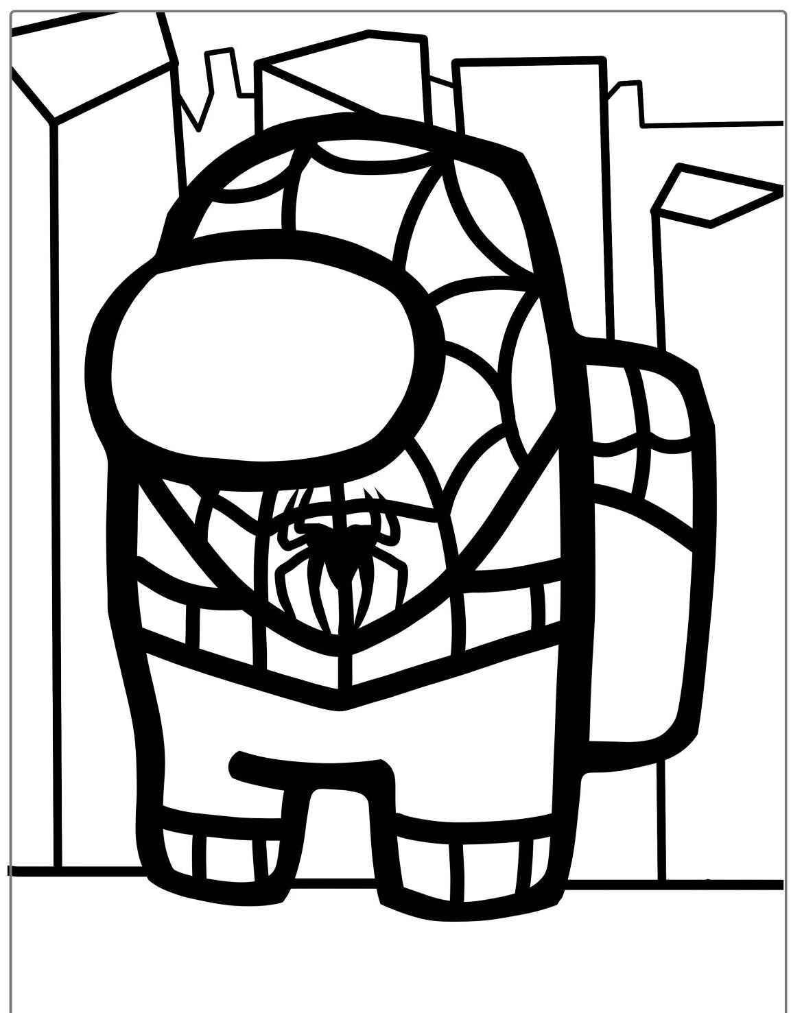Desenho do Homem Aranha com mochila para imprimir e colorir