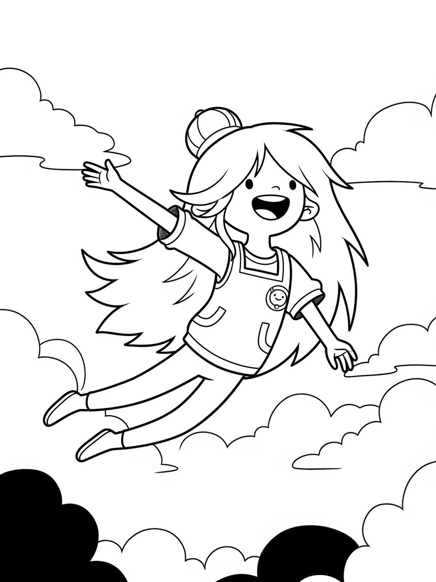 Desenho de Hora de Aventura com Marceline para colorir