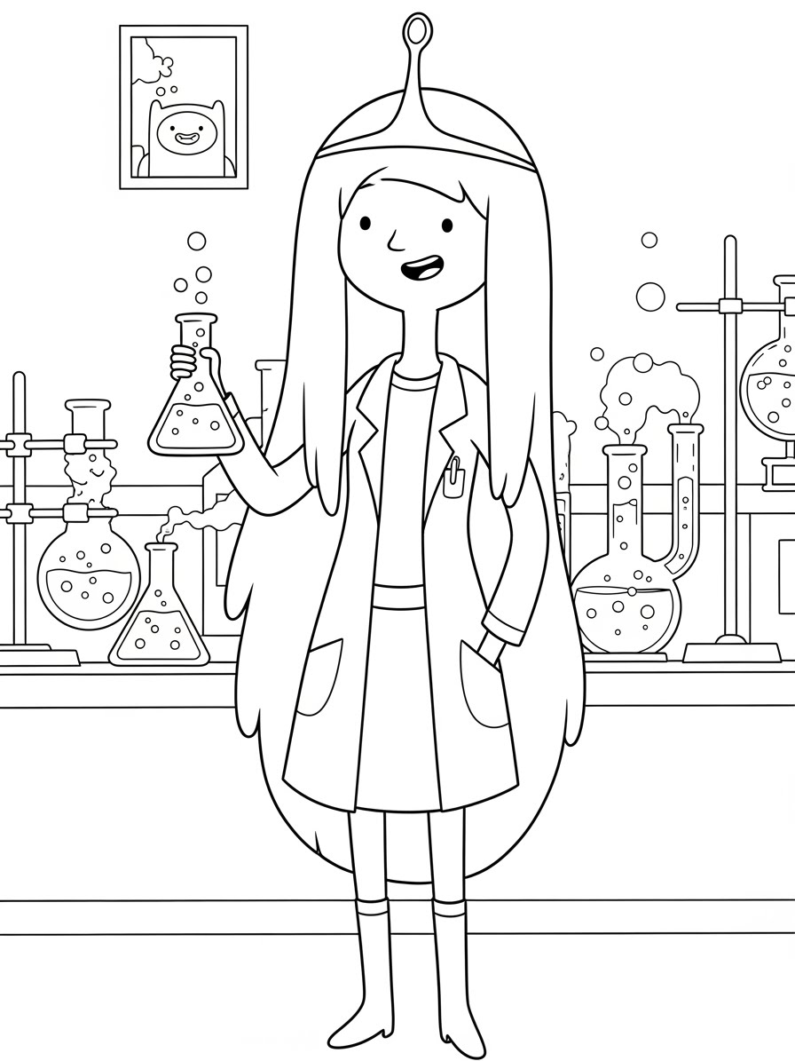 Desenho de Hora de Aventura com Princesa Jujuba para colorir