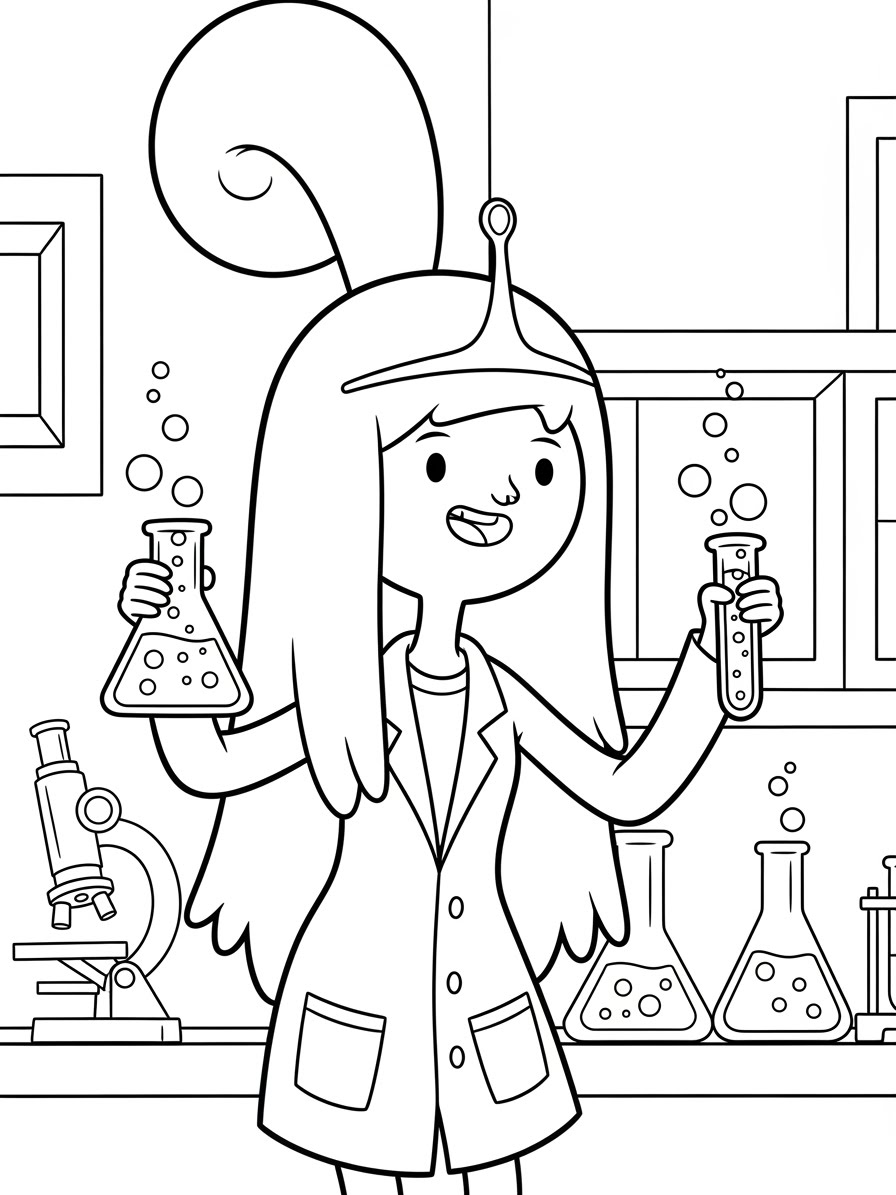 Desenho de Hora de Aventura com Princesa Jujuba para colorir