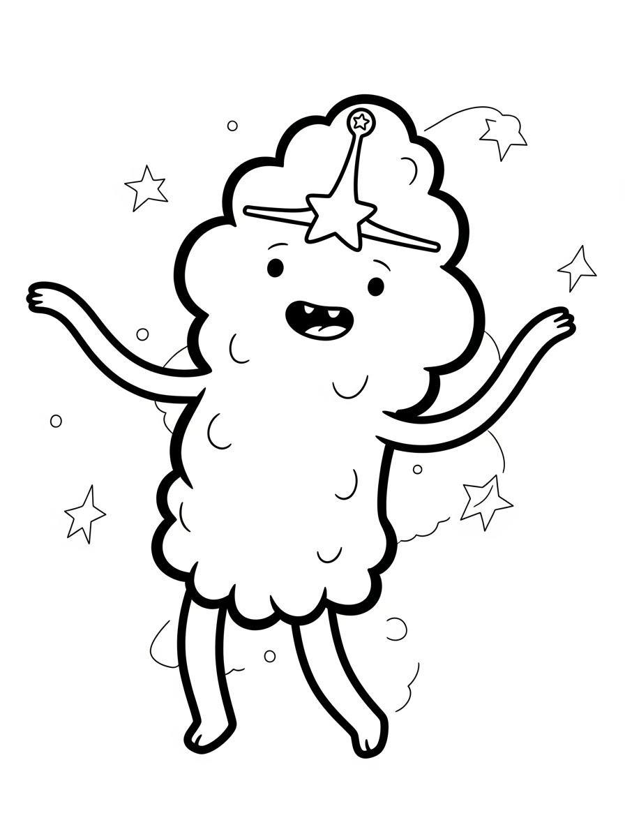 Desenho de Hora de Aventura com BMO para colorir