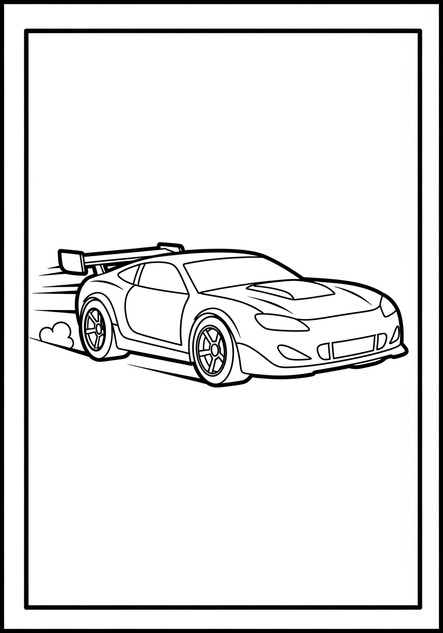 Desenho de Hot Wheels carro esportivo para colorir