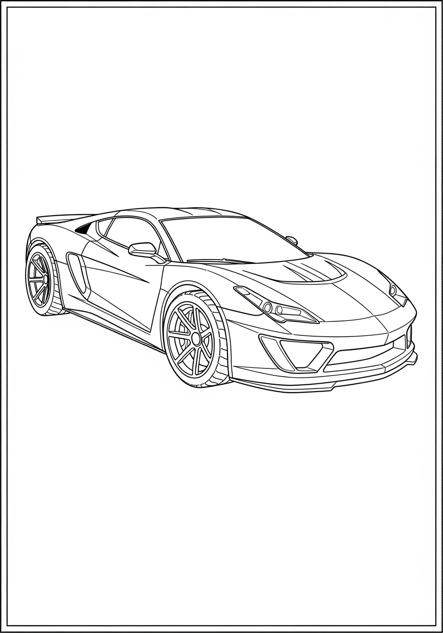 Desenho de Hot Wheels de carro esportivo para colorir