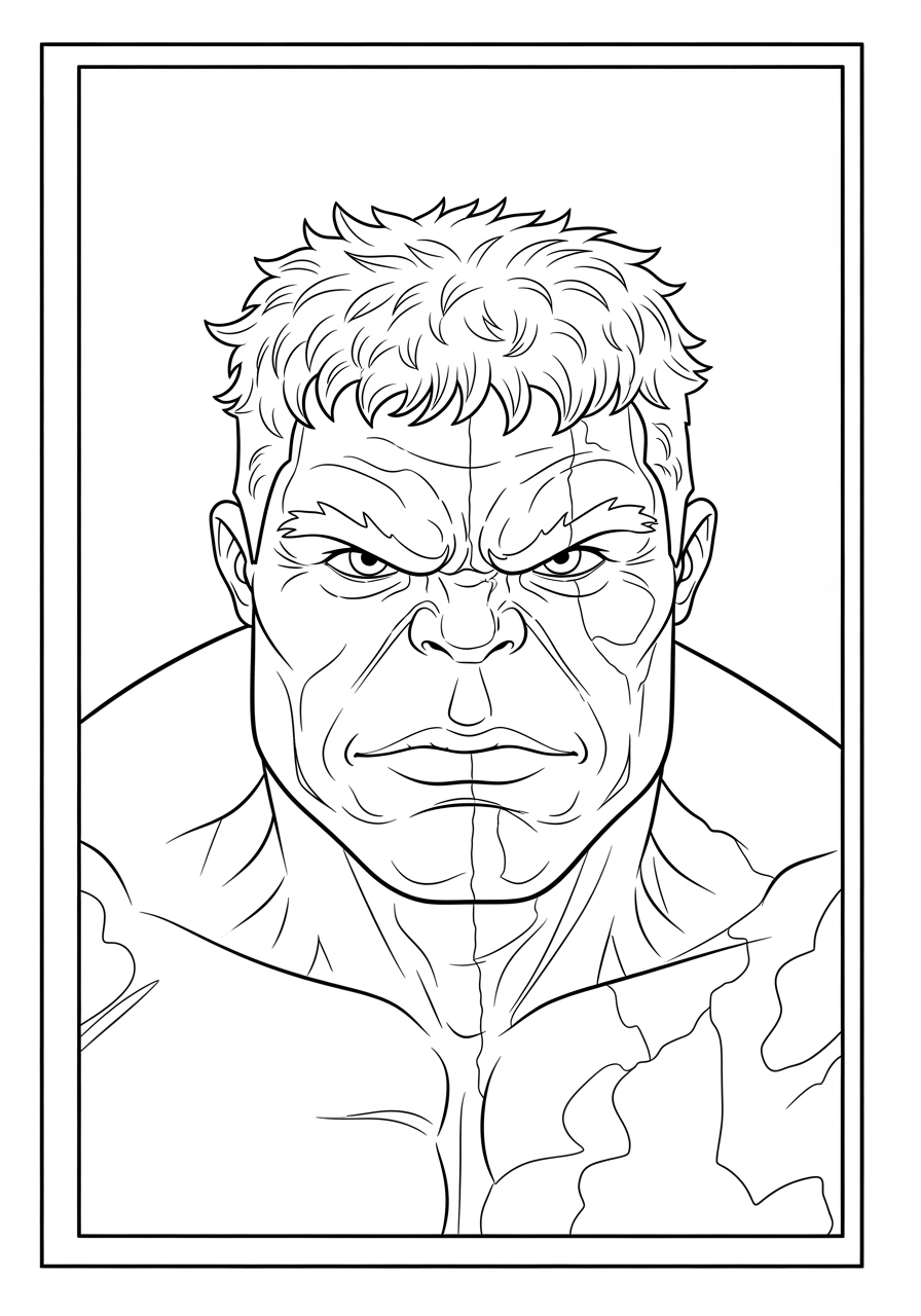 Desenho do Hulk para colorir de forma realista