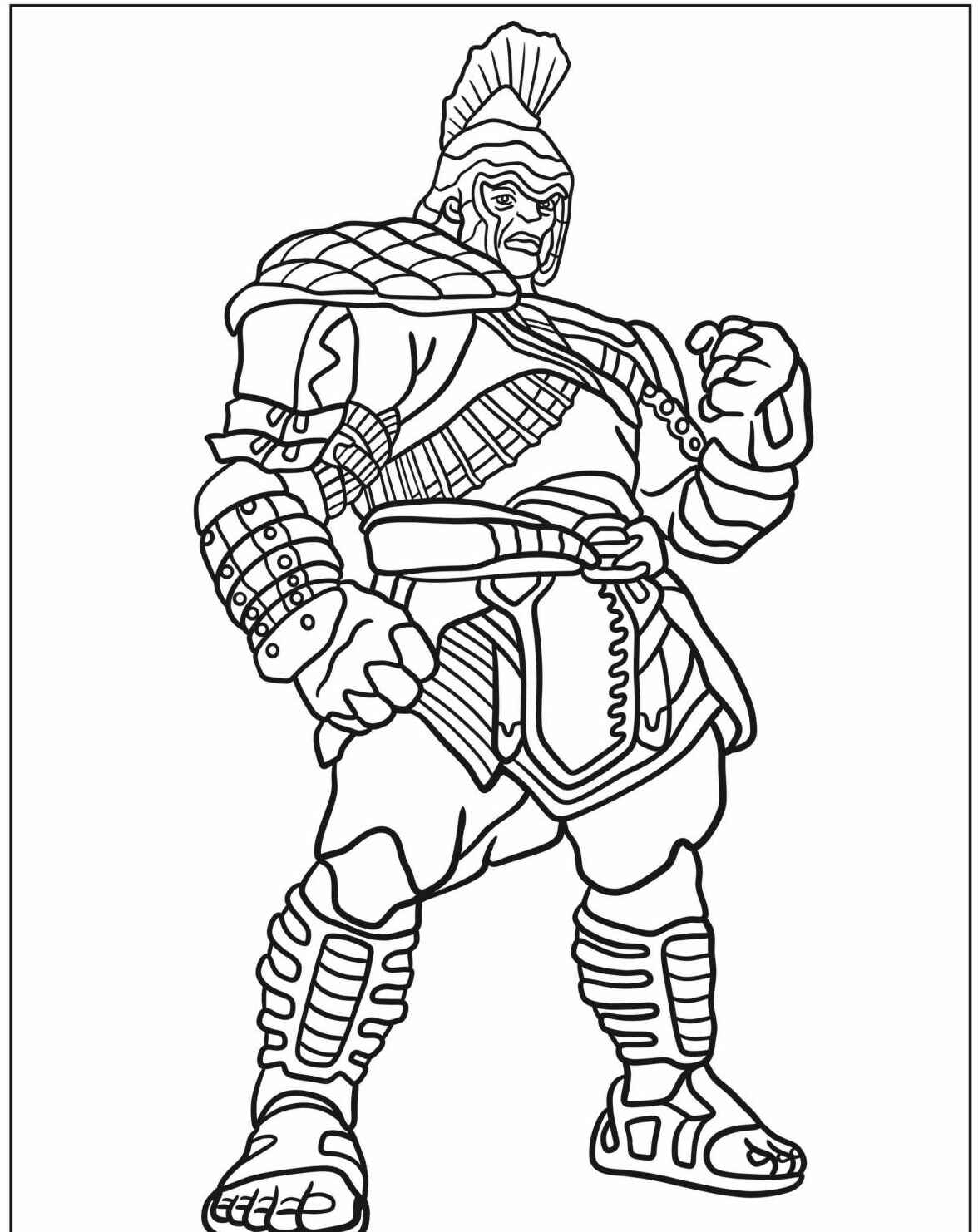 Desenho de Hulk musculoso pronto para colorir