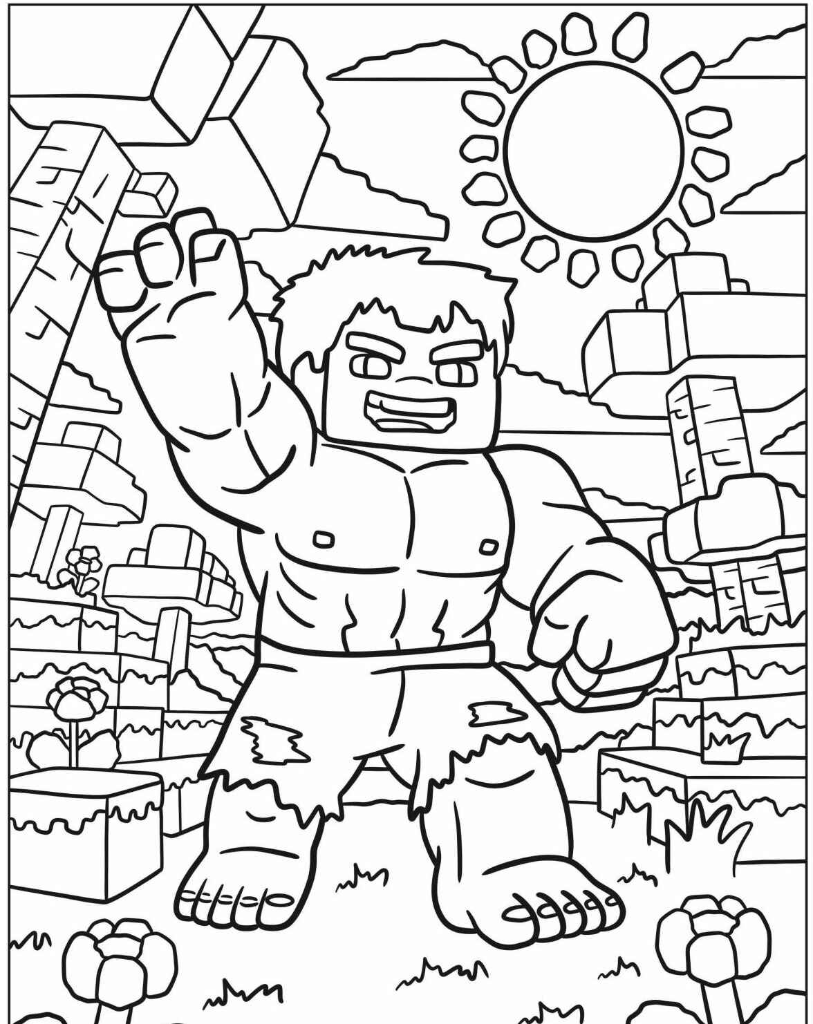 Desenho do Hulk levantando o punho para colorir