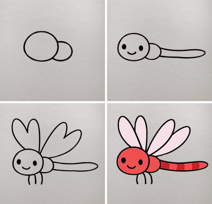 Desenho Fácil para Desenhar: Dragão colorido simpático