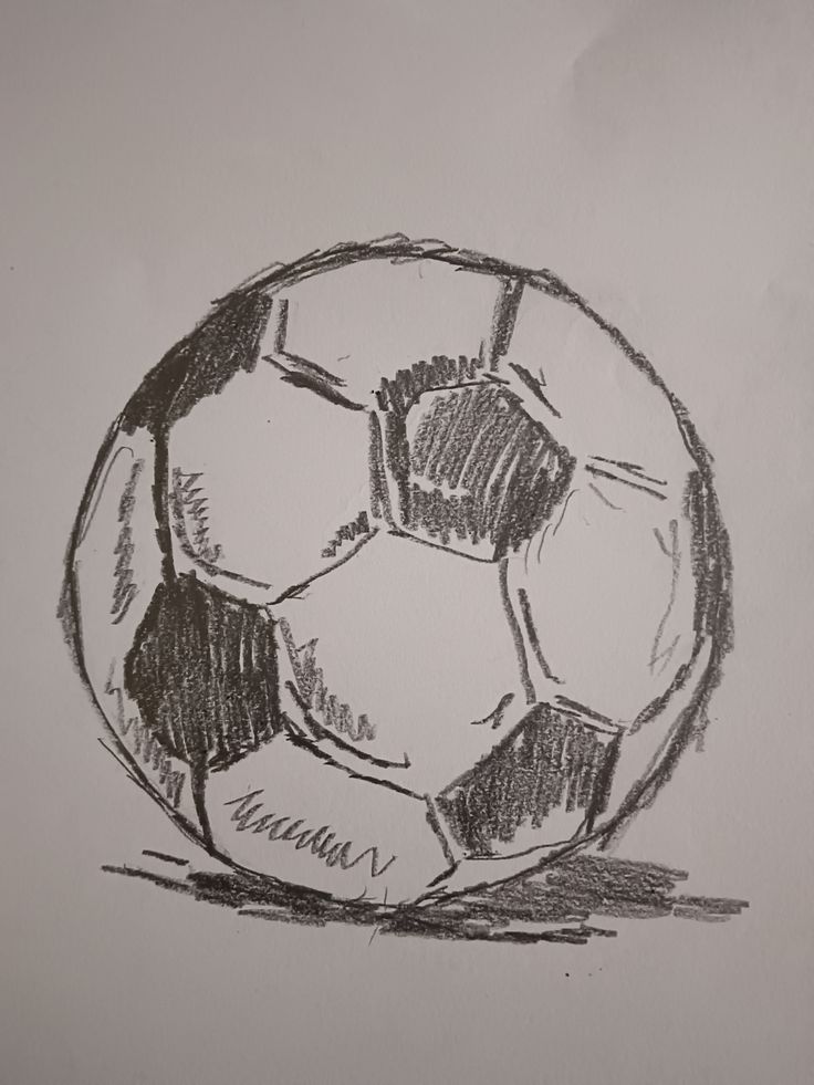 Desenho Fácil para Desenhar: Bola de futebol detalhada
