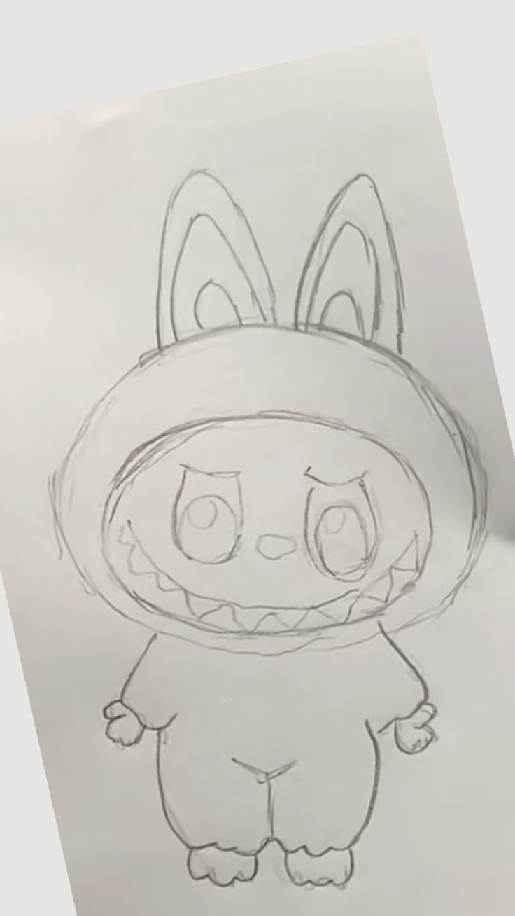 Desenho Fácil para Desenhar: Personagem fofinho de coelho