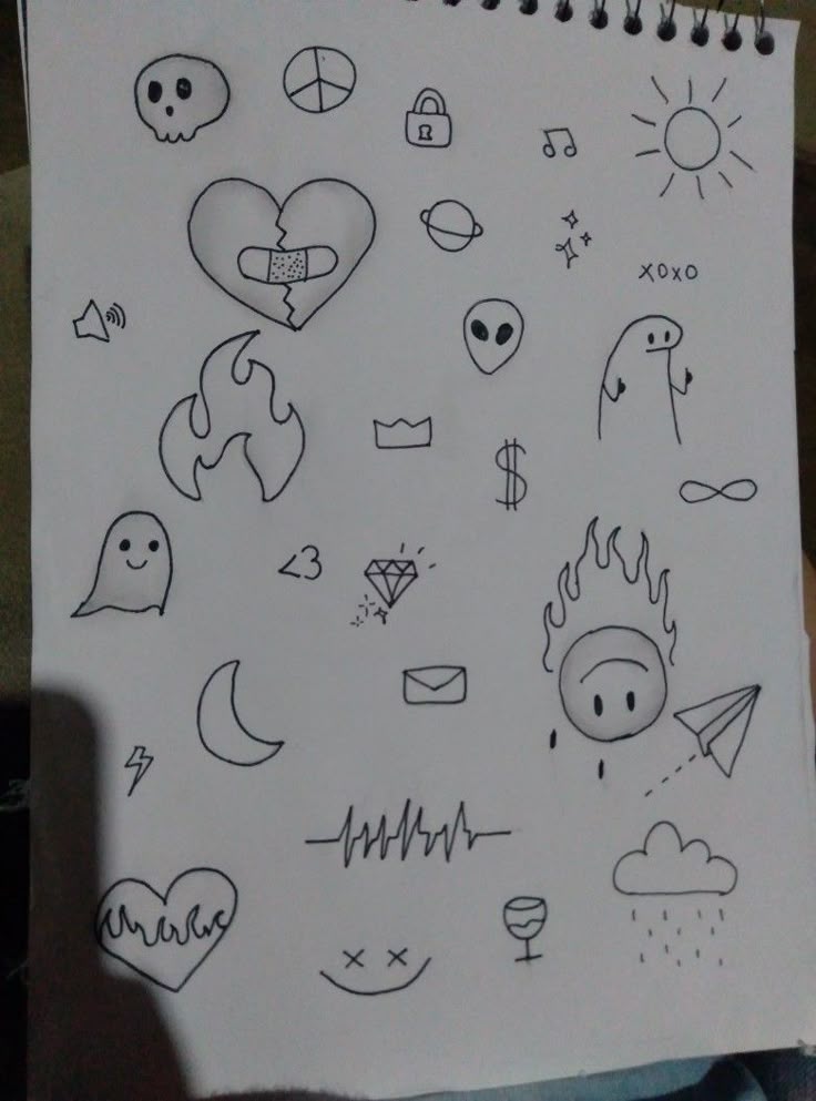 Desenho Fácil para Desenhar: Vários símbolos e desenhos divertidos