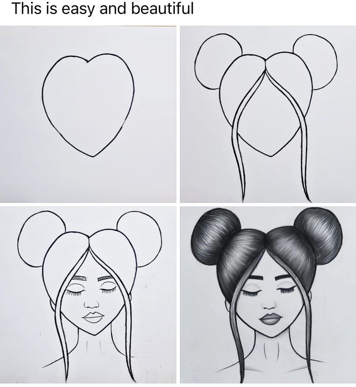 Desenho Fácil para Desenhar: Passo a passo de um rosto feminino