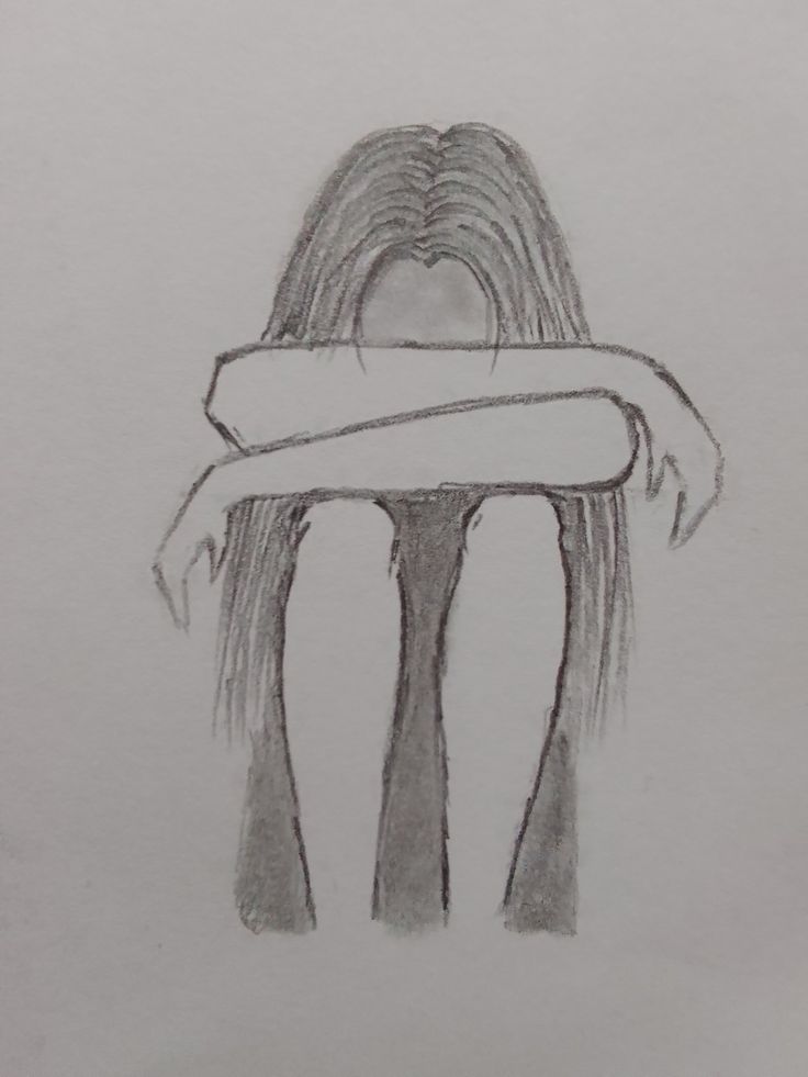 Desenho Fácil para Desenhar: Mulher com cabelos longos sentada