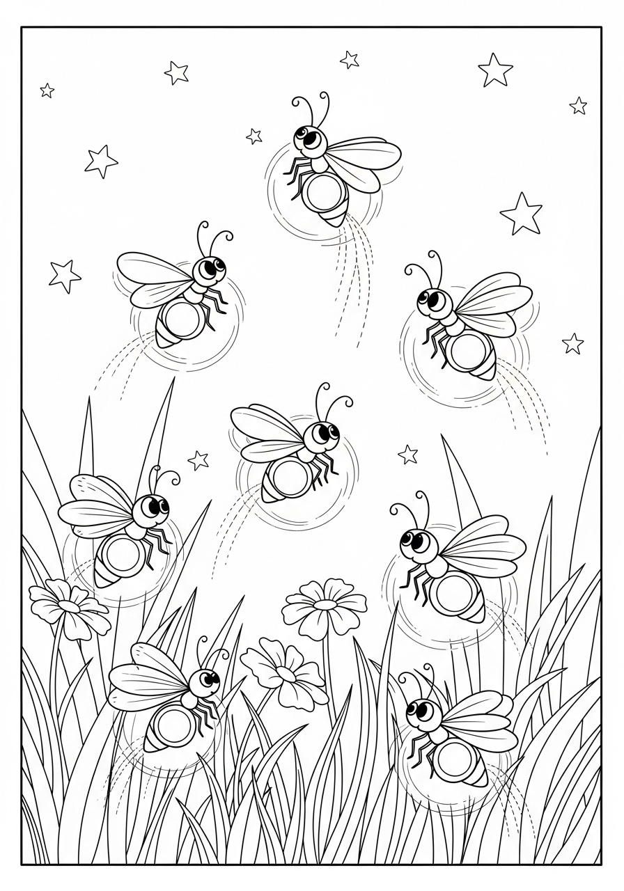 Desenho de Insetos de Várias Abelhas para colorir