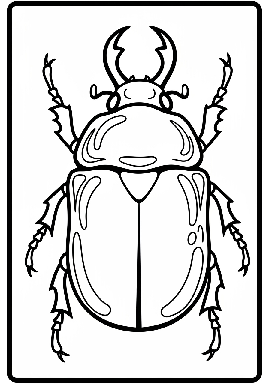 Desenho de Inseto Bicho-de-conta para colorir