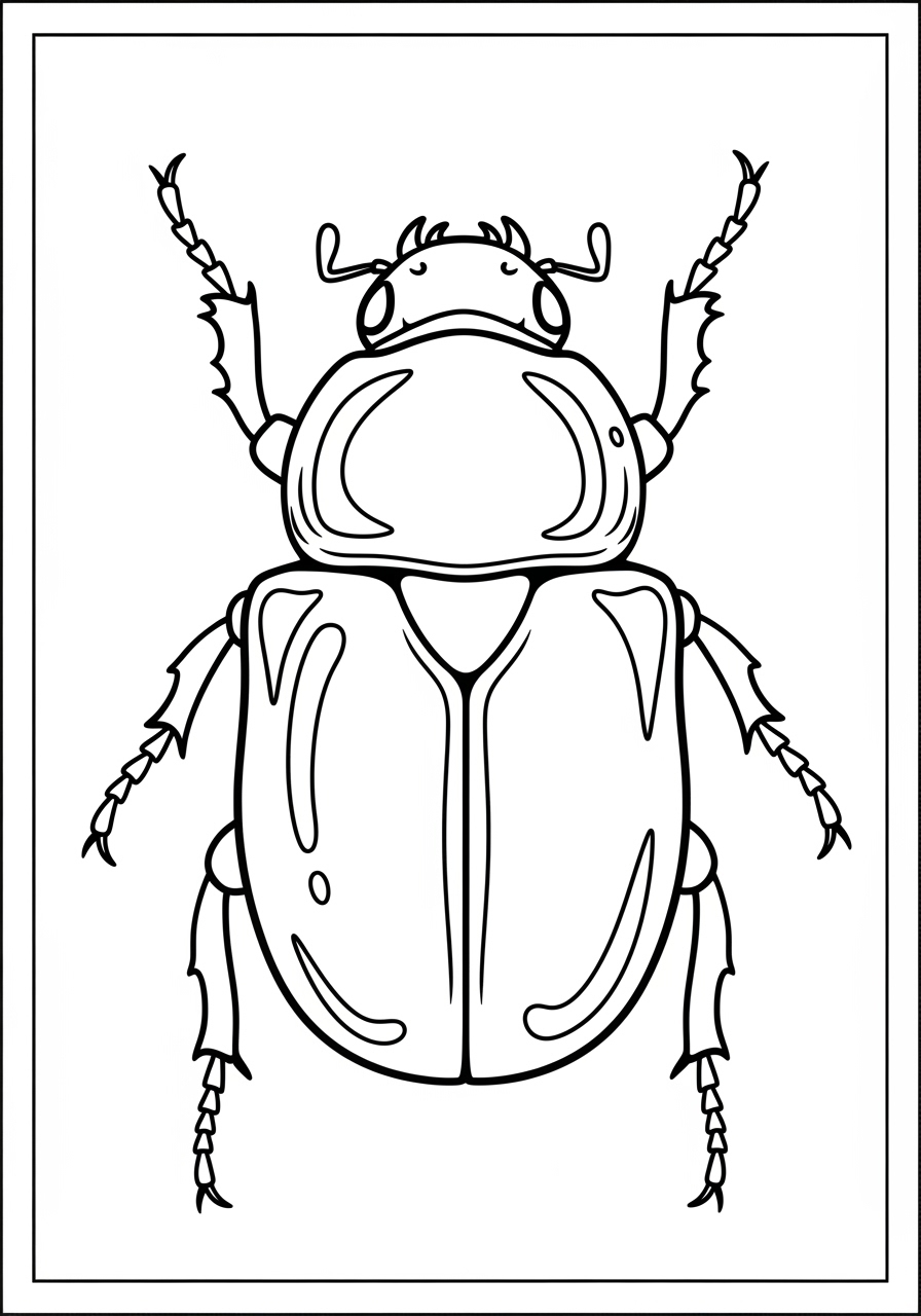 Desenho de Inseto de um Besouro para colorir