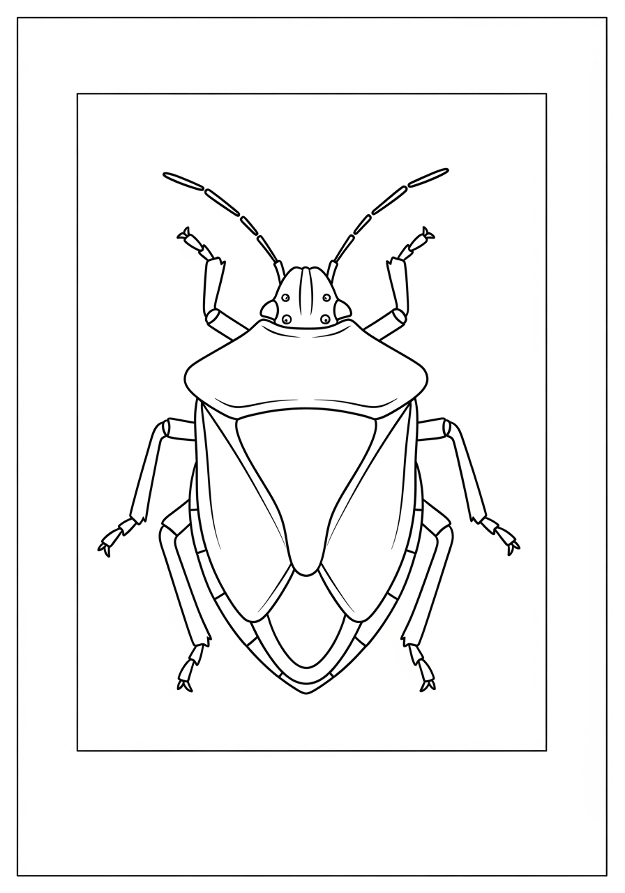 Desenho de Inseto um percevejo para colorir