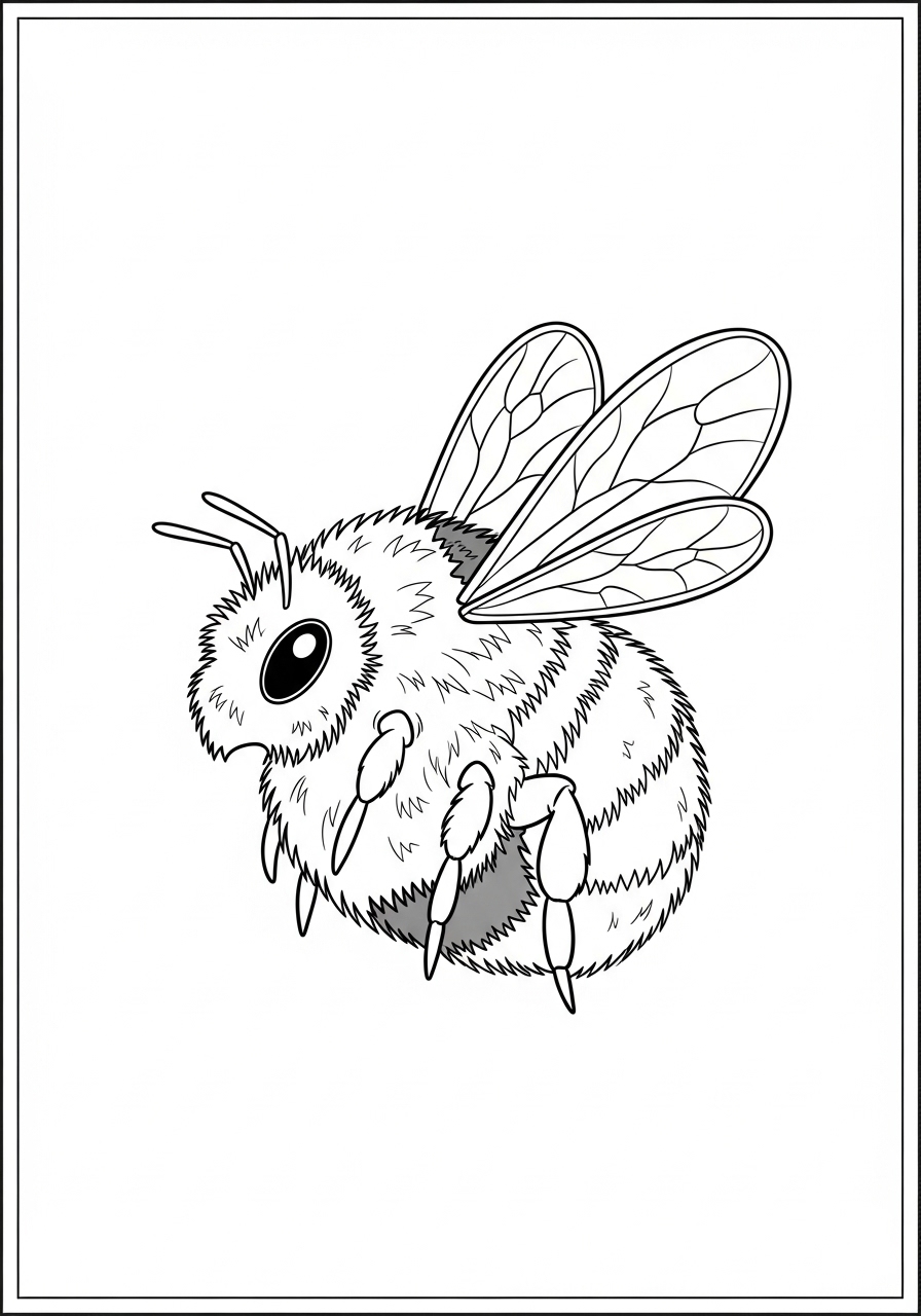 Desenho de Inseto de uma Abelha para colorir