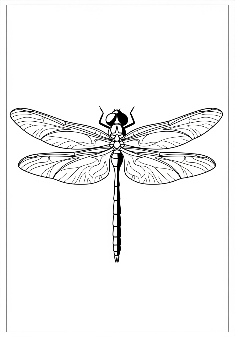 Desenho de Inseto Libélula para colorir