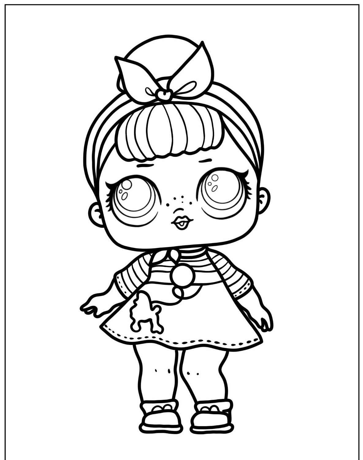 Desenho da LOL Surprise estilosa para colorir
