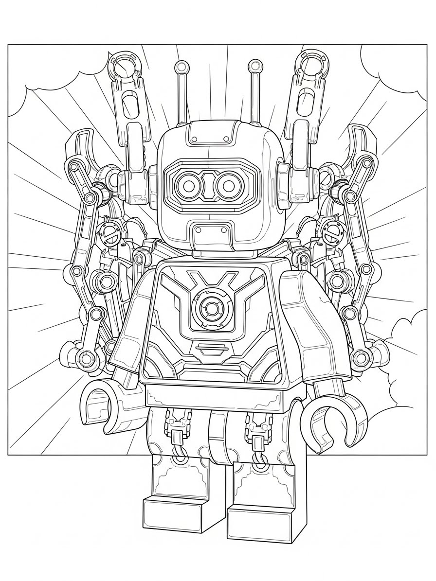 Desenho de Lego de personagem para colorir