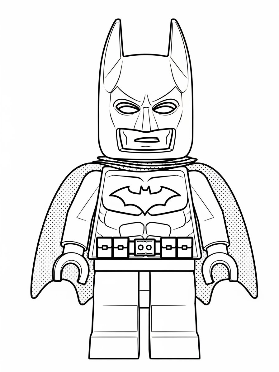 Desenho de Lego do Batman para colorir