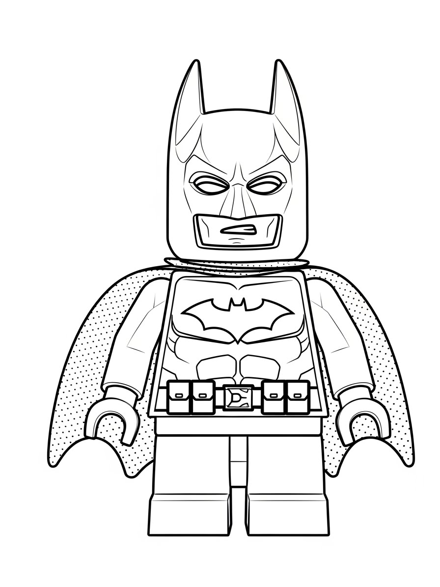 Desenho de Lego do Batman para colorir
