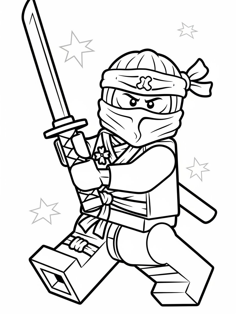 Desenho de Lego de ninja para colorir