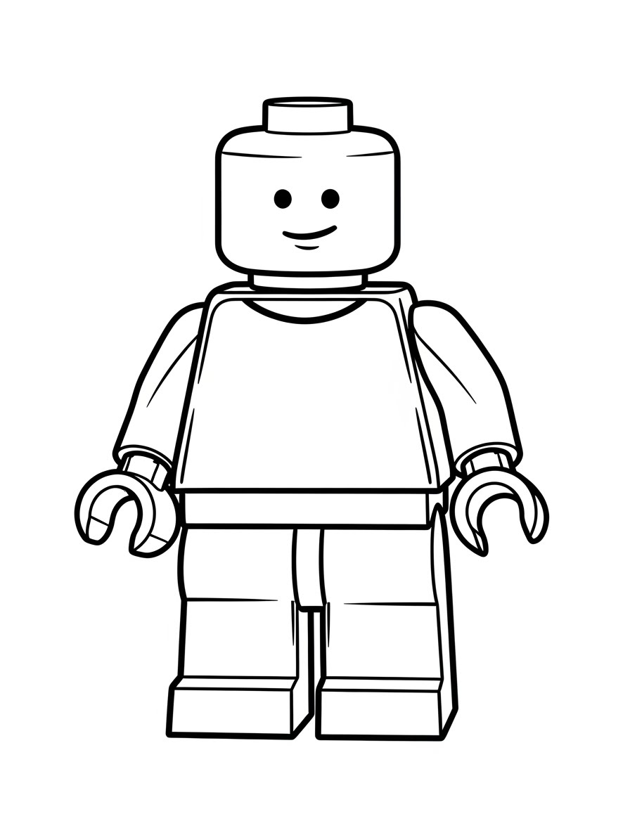 Desenho de Lego boneco para colorir