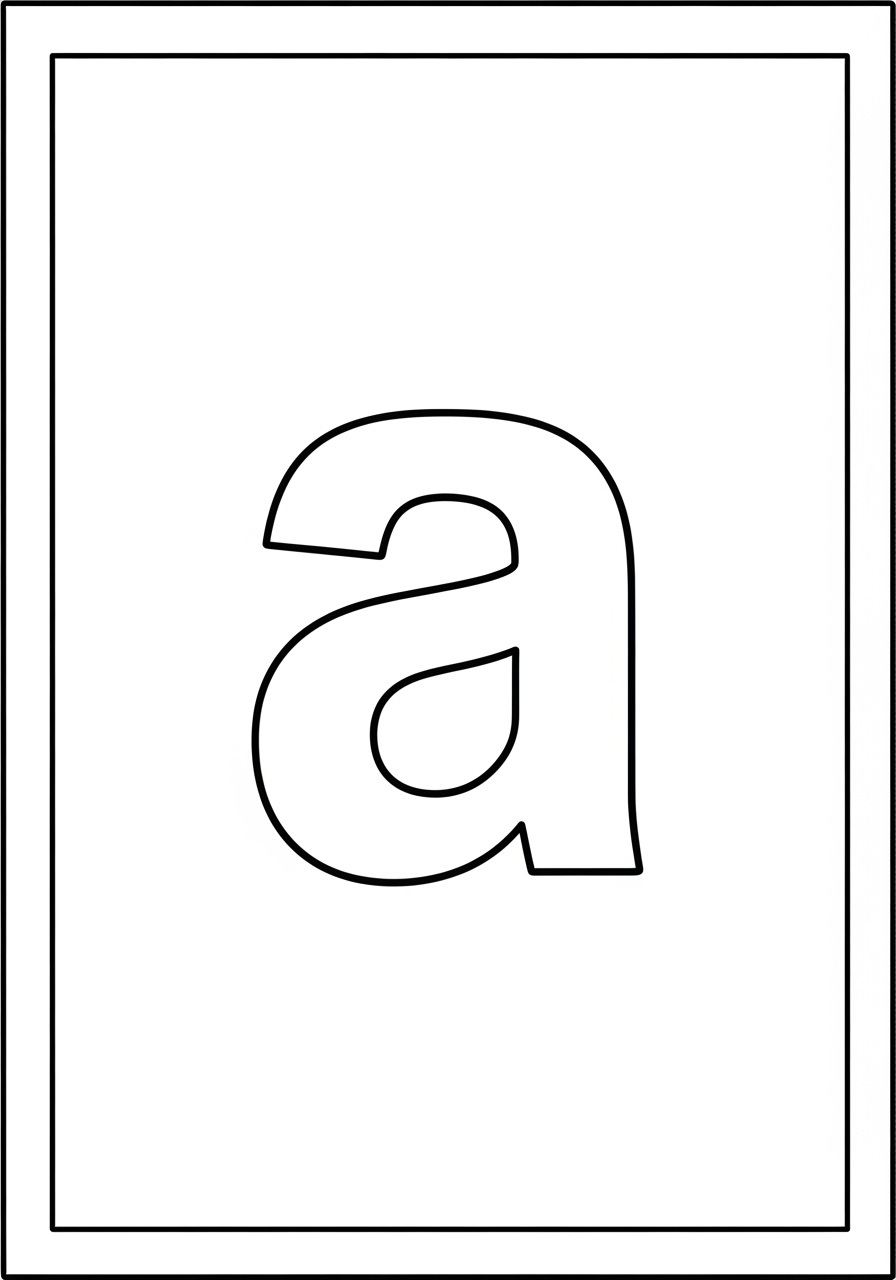 Desenho da Letra A minuscula para colorir