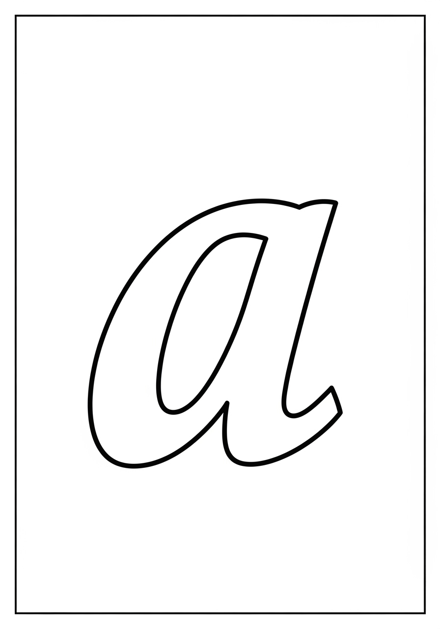 Desenho da Letra A minuscula para colorir