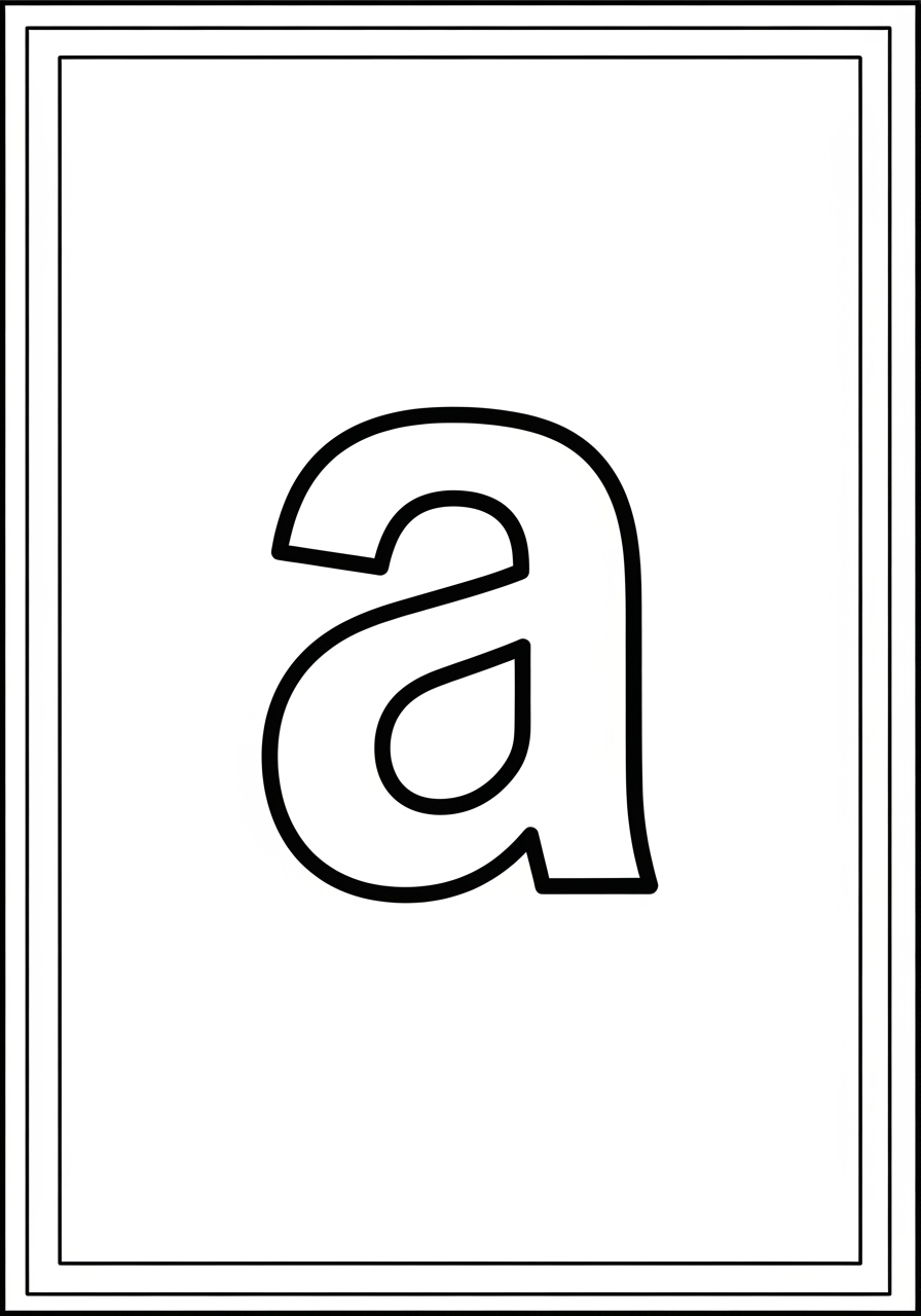 Desenho da Letra A Minuscula para colorir