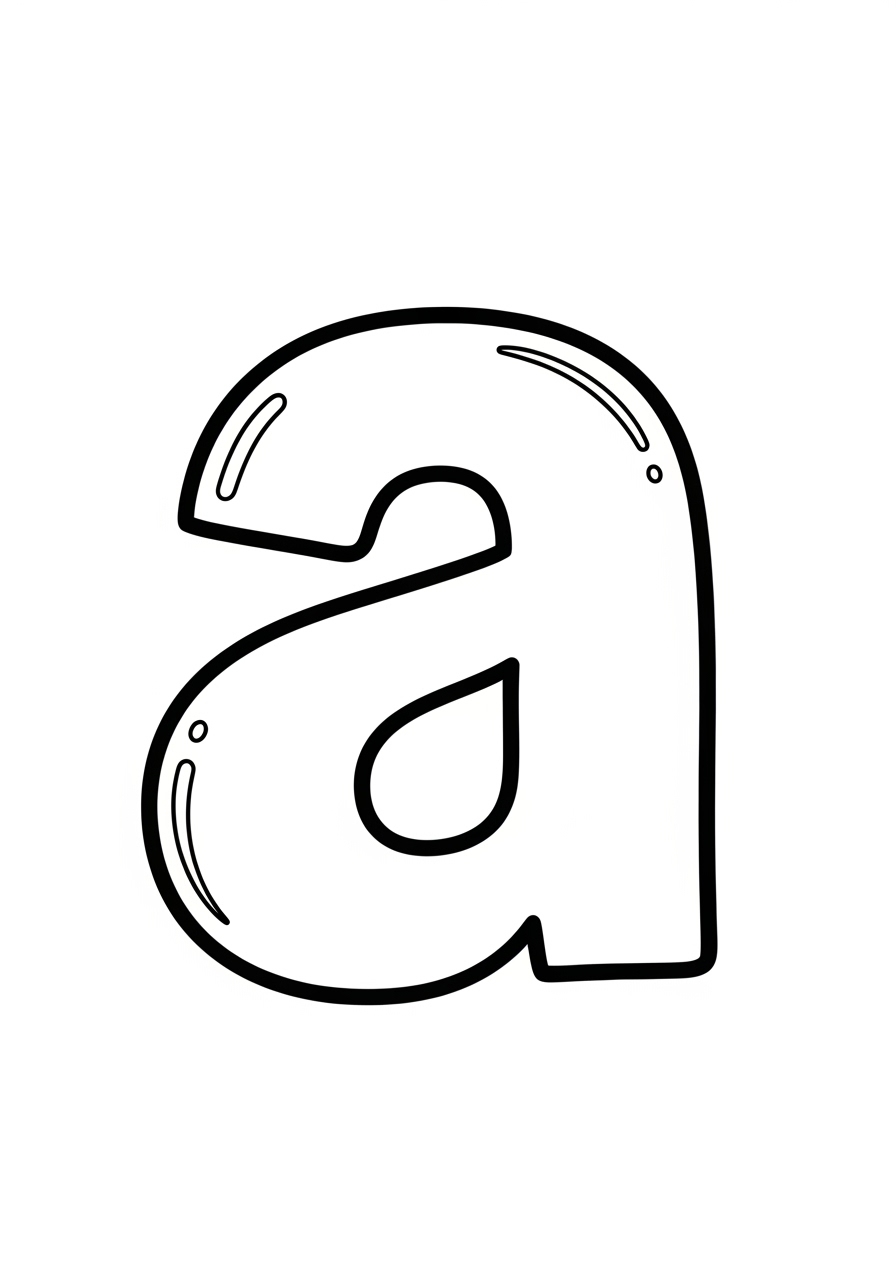 Desenho da Letra A Minuscula para colorir