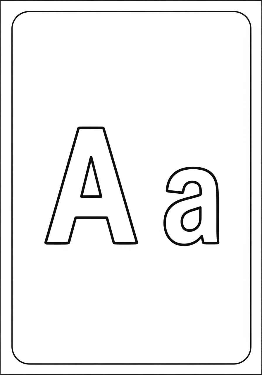 Desenho da Letra A Maiuscula e Minuscula