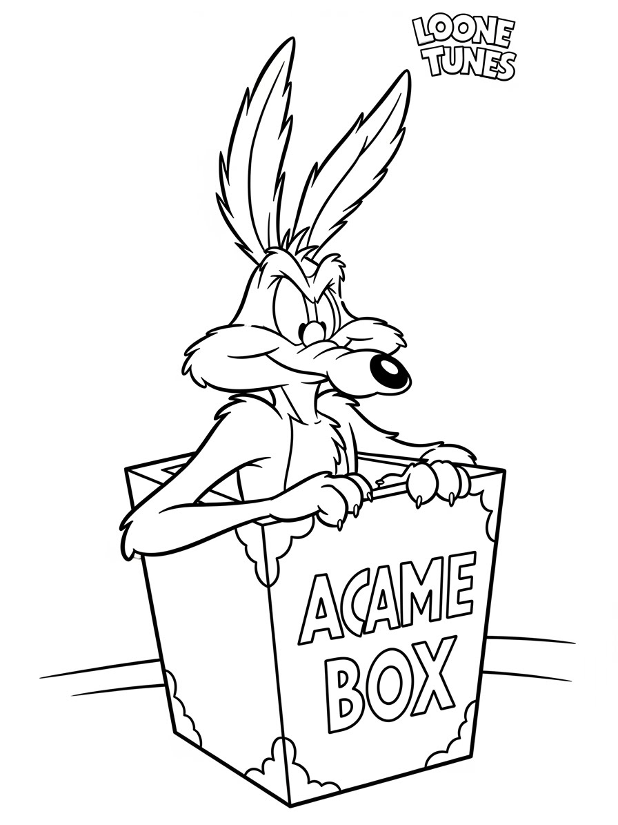 Desenho Looney Tunes com Coiote da Acme para colorir