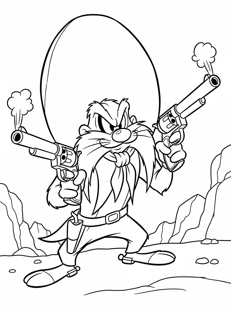 Desenho Looney Tunes com Taz para colorir