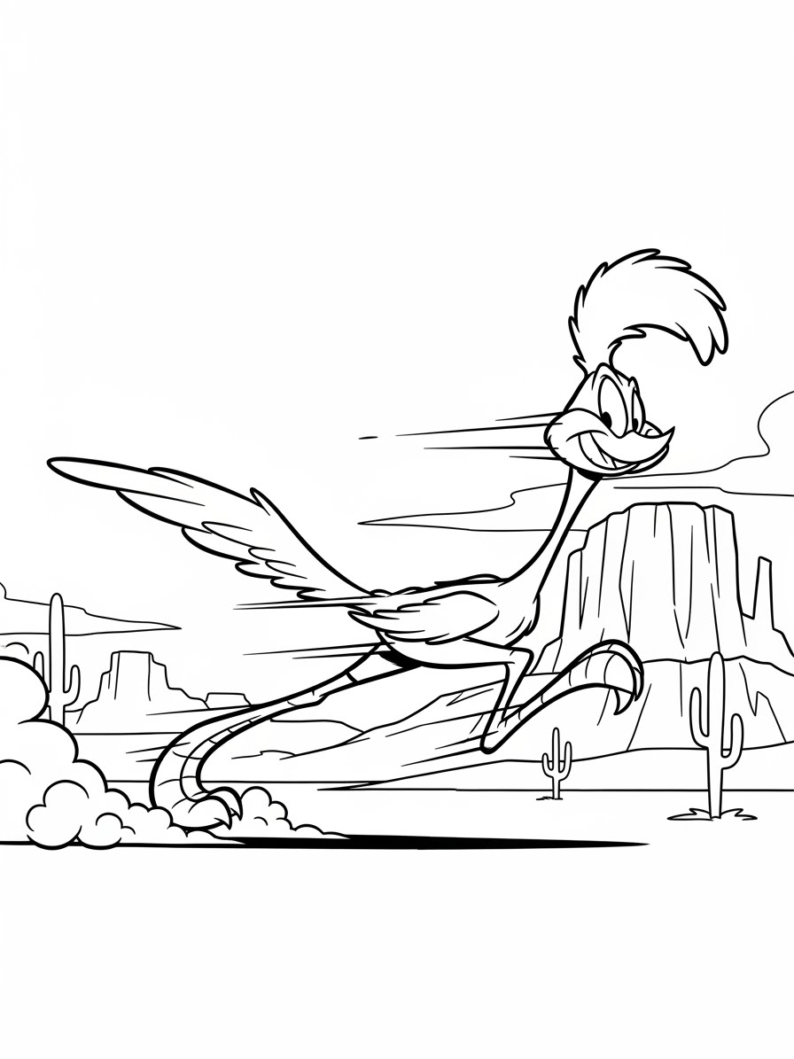 Desenho Looney Tunes com o Patolino para colorir