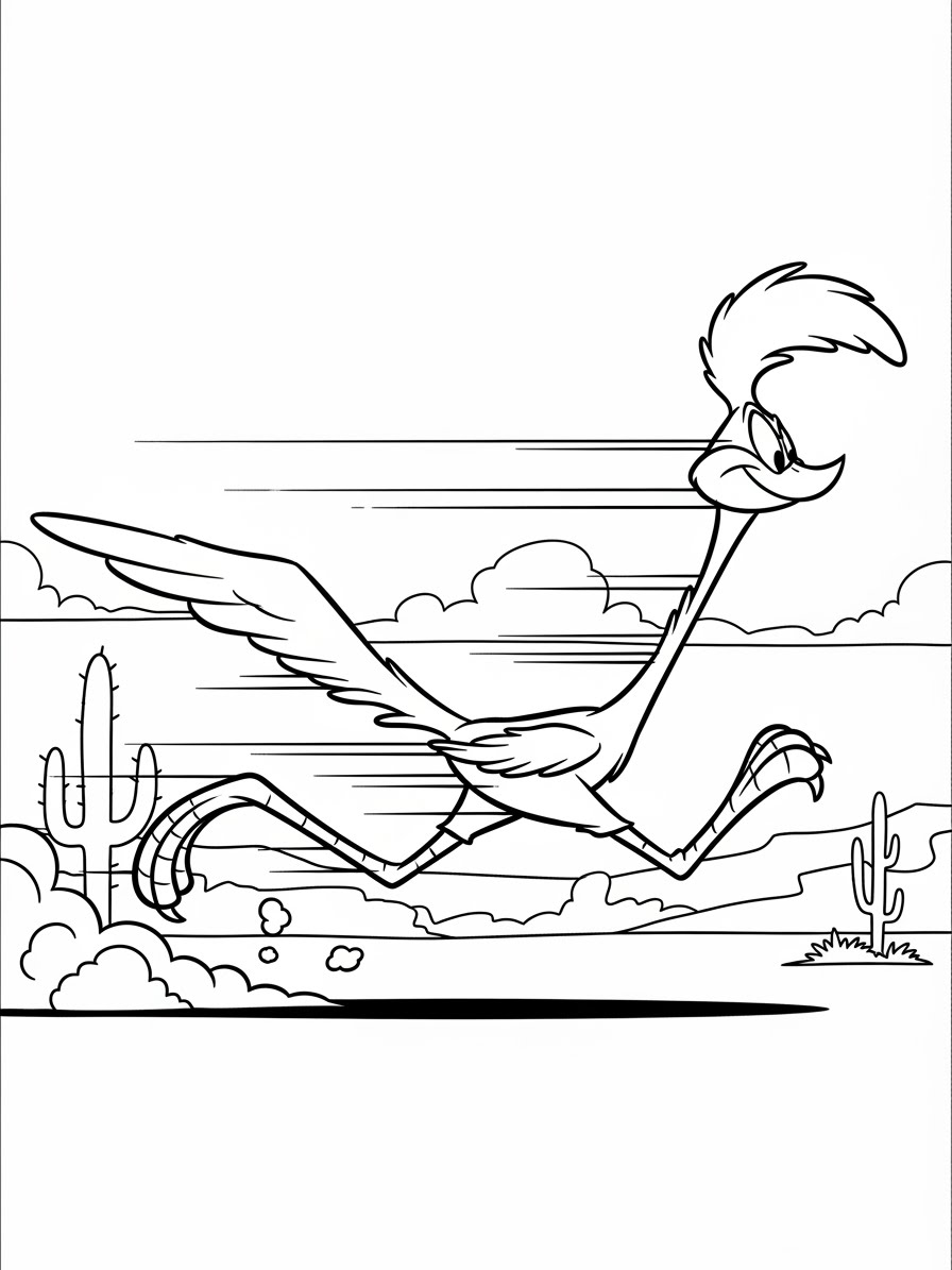 Desenho Looney Tunes com Daffy Duck para colorir