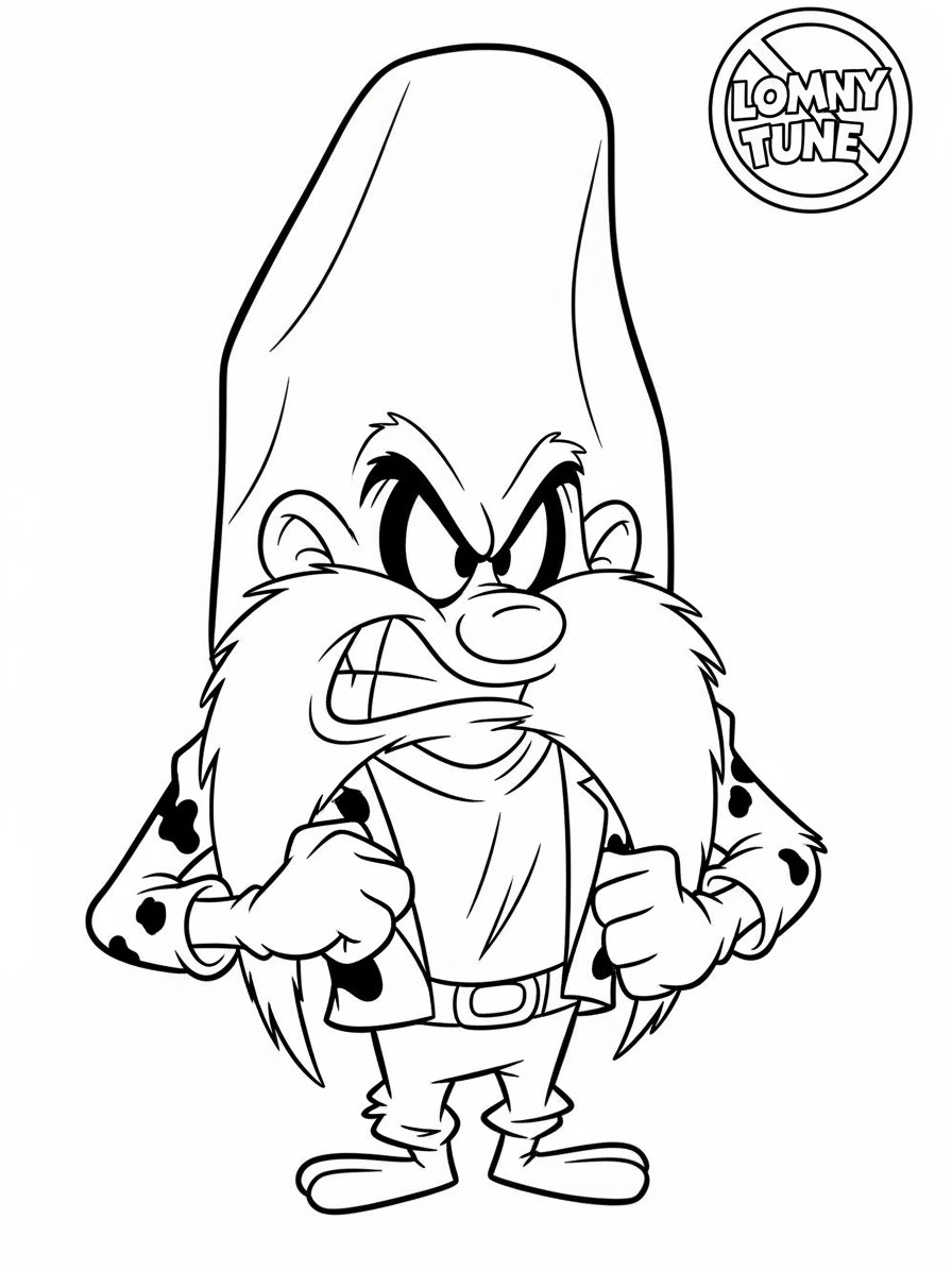 Desenho Looney Tunes com o personagem Yosemite Sam para colorir