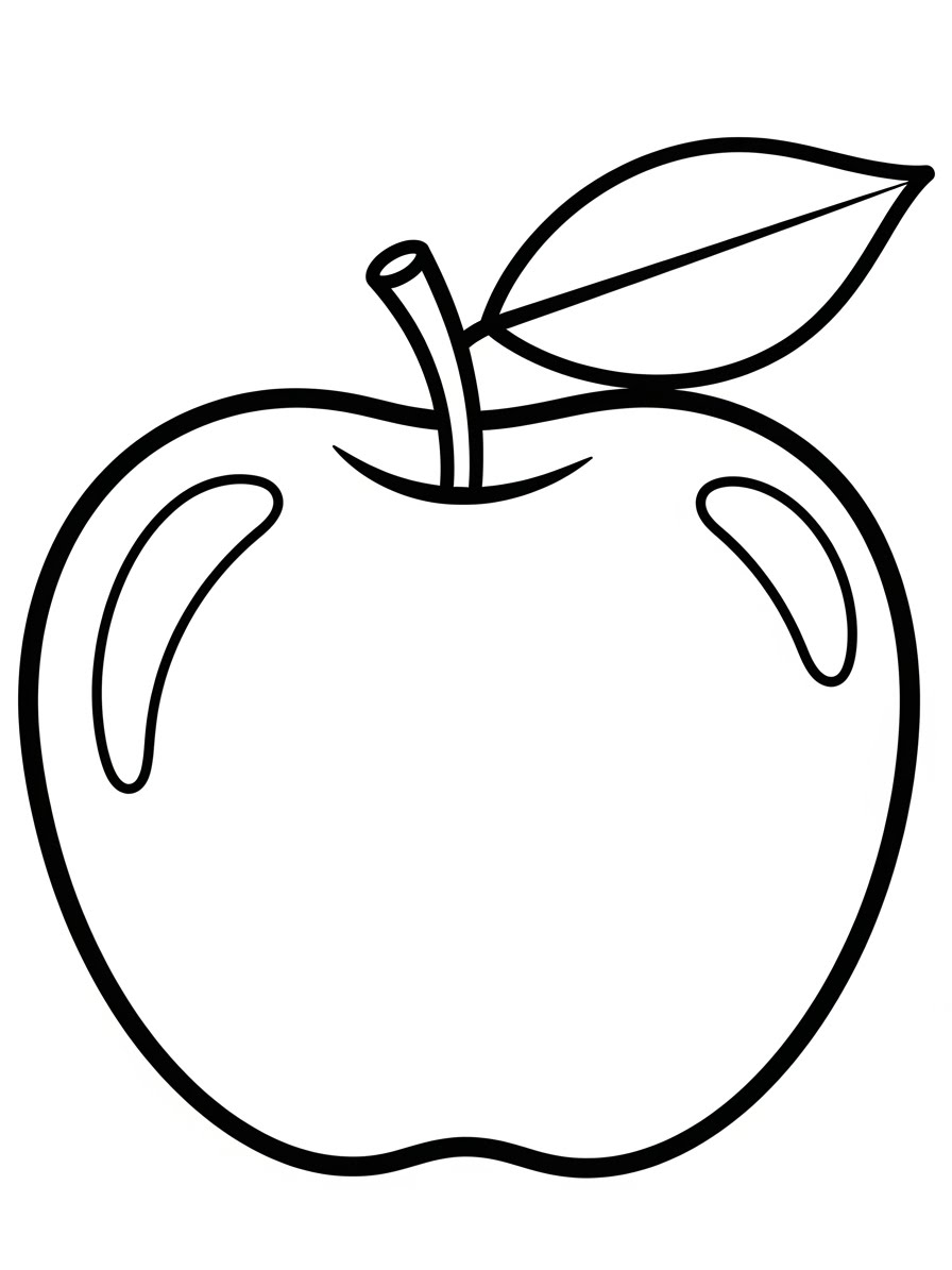 Desenho de Maça Simples para colorir