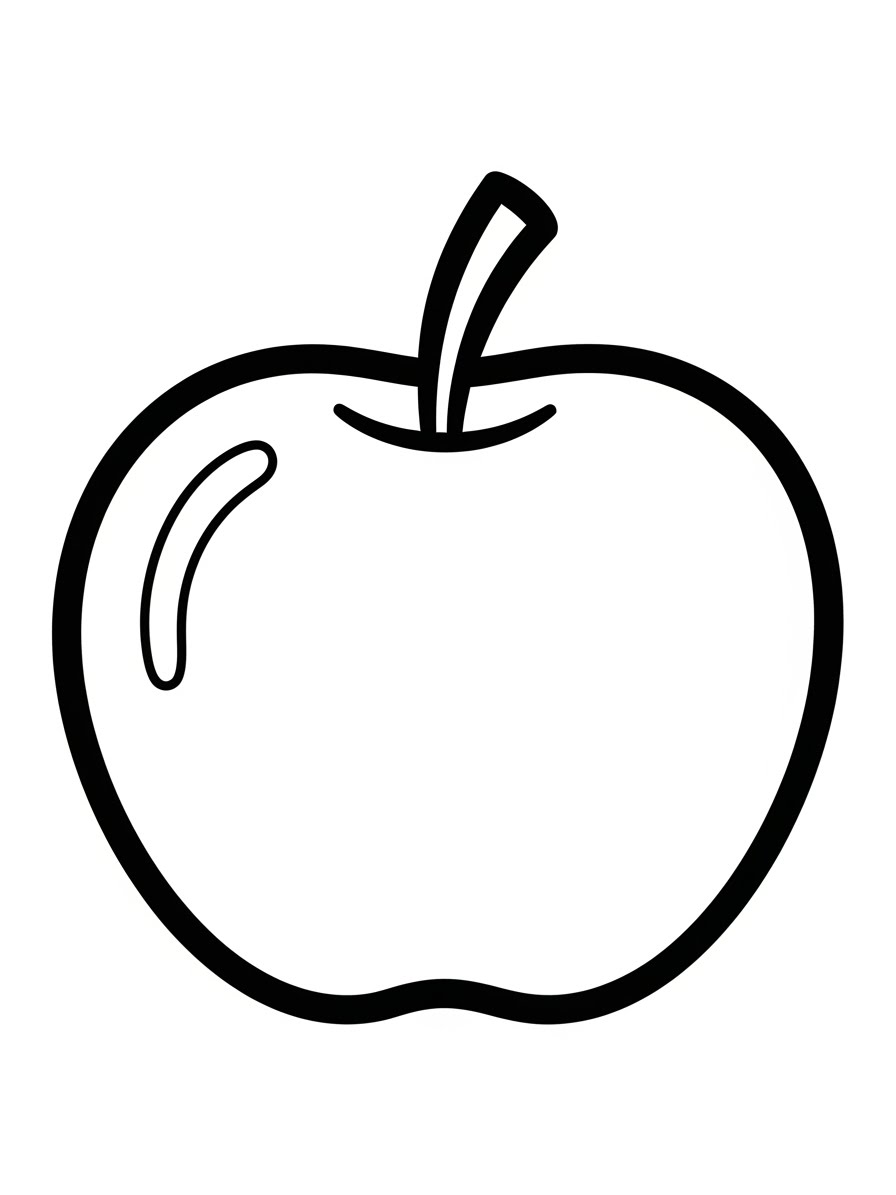 Desenho de Maça Simples para colorir